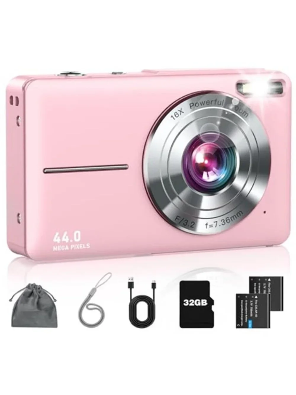 Digital Camera, FHD 1080P Point and Shoot Camera for Kids Teens Starters